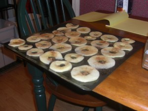 place on greased sheet, sprinkle with lemon juice and cinnamon