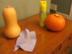 clean Squash and Pumpkin do some light cleaning.