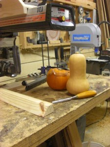Squash and Pumpkin cut and plane wood.